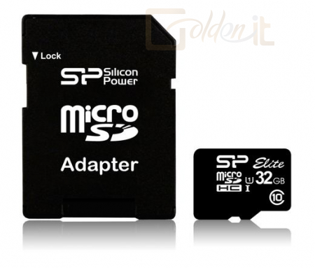 Silicon Power 32GB Micro Secure Digital Card Elite UHS-I + SD adapter - Memóriakártya