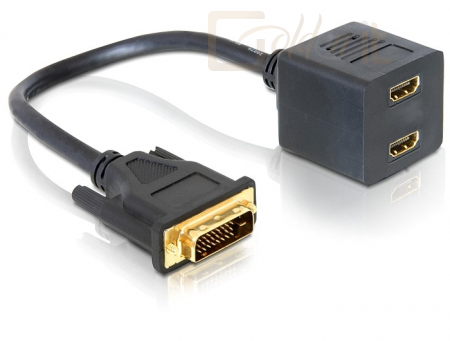 DeLock DVI 25 male to 2x HDMI female adapter