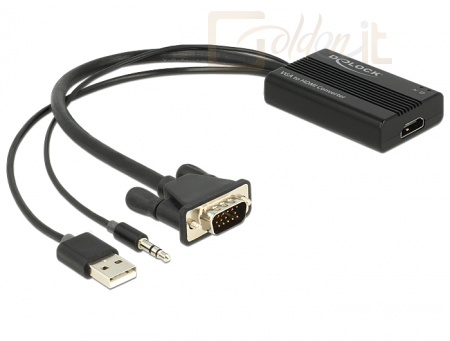 DeLock VGA to HDMI audió funkcióval adapter