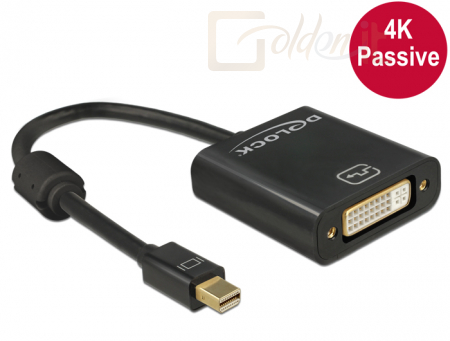 DeLock mini Displayport 1.2 male to DVI female 4K passzív Black átalakító