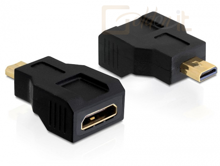 DeLock Adapter High Speed HDMI with Ethernet - mini C female > micro D male