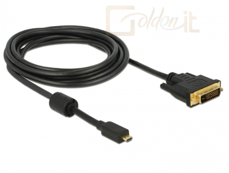 DeLock HDMI-micro D male to DVI 24+1 male kábel 2m Black