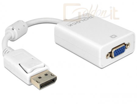 DeLock Displayport 1.2-dugós csatlakozó > VGA-csatlakozóhüvely adapter White